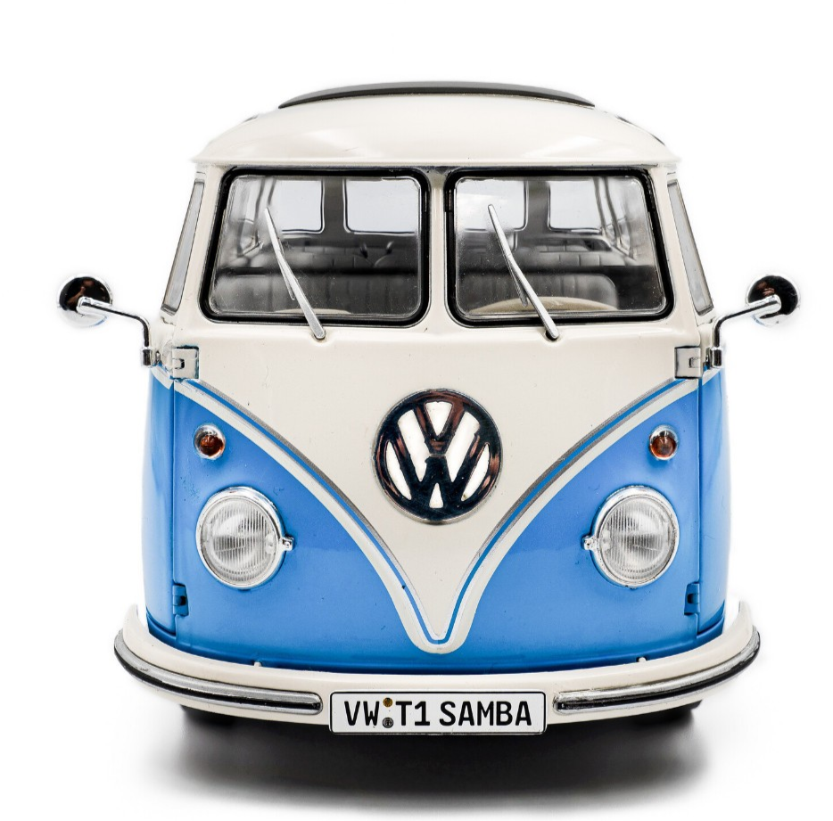 1/18 VW BUS VOLKSWAGEN T1 SAMBA 1962 Model Car -BLUE-