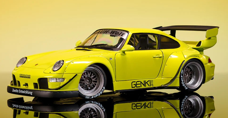 1/18 PORSCHE 911 RWB Pink Slip RAUH-Welt BEGRIFF Genki Model Car