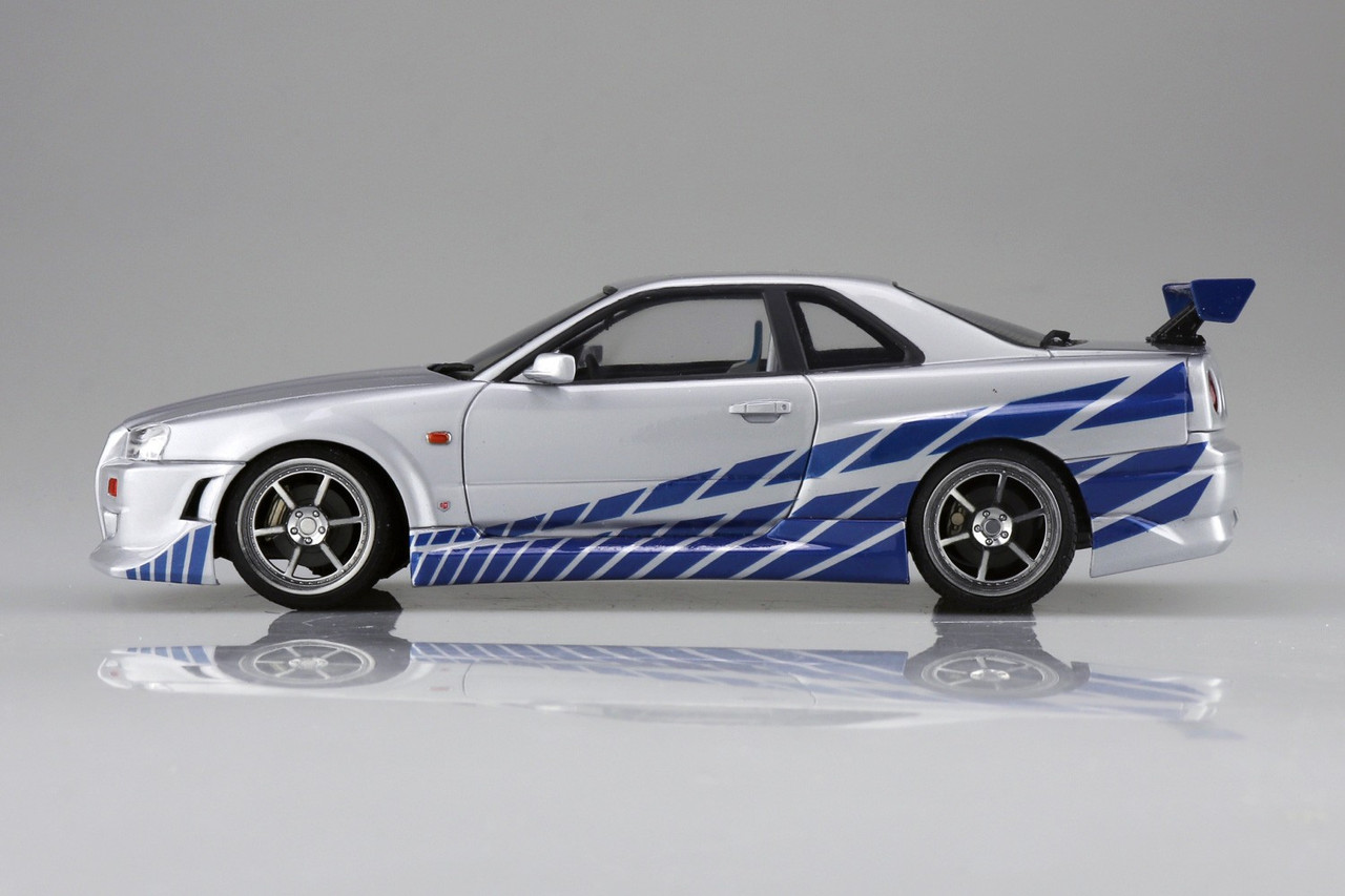 Aoshima 1/24 Fast & Furious NISSAN SKYLINE R34 GT-R Plastic Model Kit