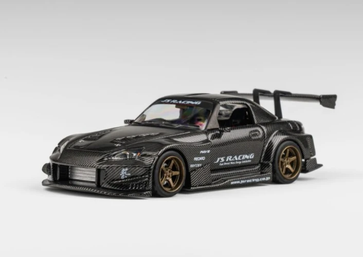 MT 1/64 HONDA S2000 JS Racing W/Interior/Engine Model Car -CARBON