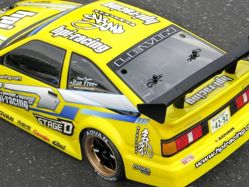 HPI 1/10 AE86レビン ラジコン用ボディ新品未開封 HPI 1/10 RC Car BODY Shell TOYOTA LEVIN AE86 Hatchback -CLEAR- #17214