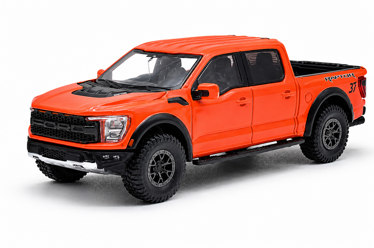 SMC 1/64 FORD F150 RAPTOR PICK UP TRUCK Die Cast -ORANGE-
