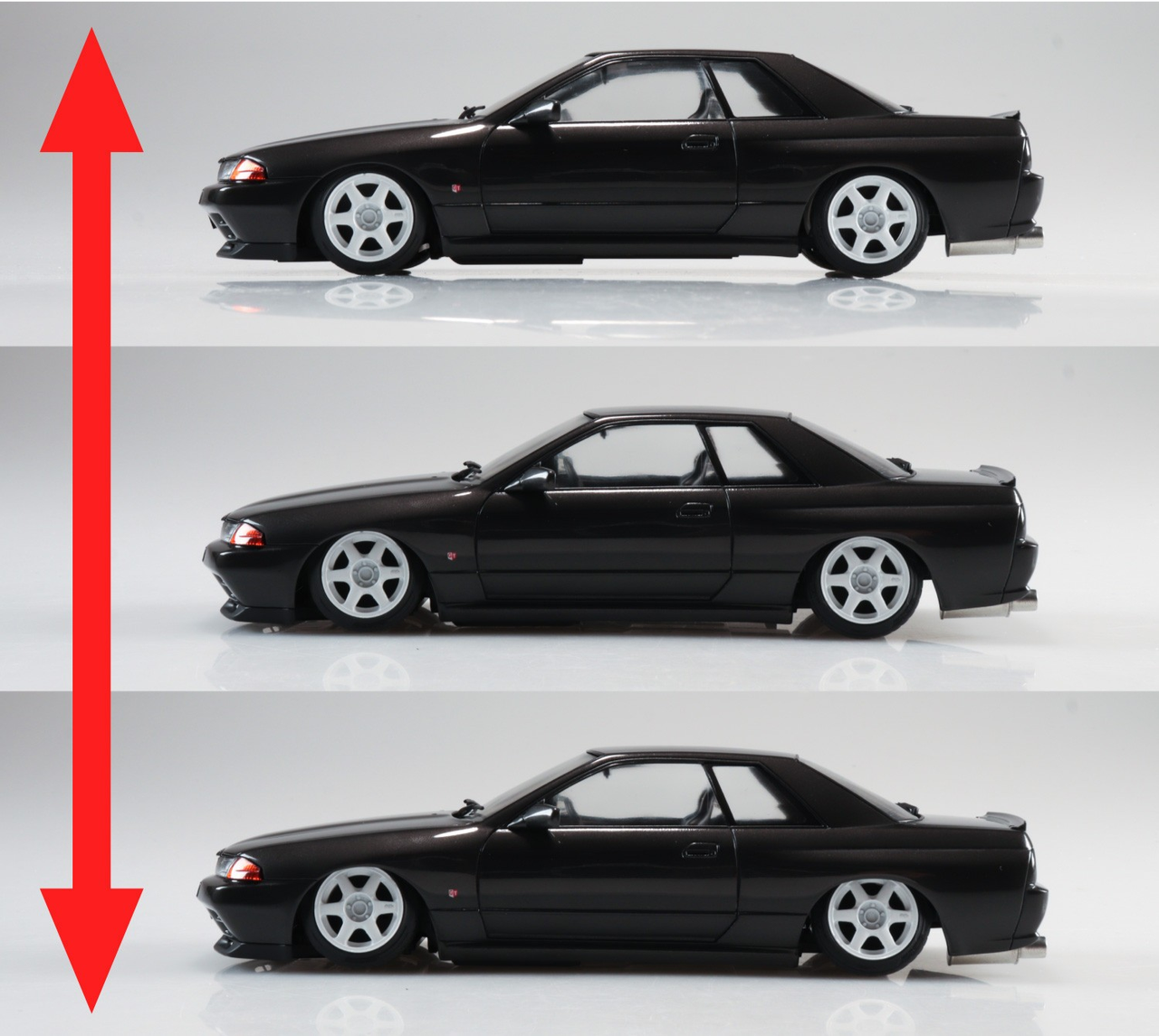 Aoshima 1/24 NISSAN SKYLINE GTR 1989 AIR SUSPENSION Plastic Model Kit
