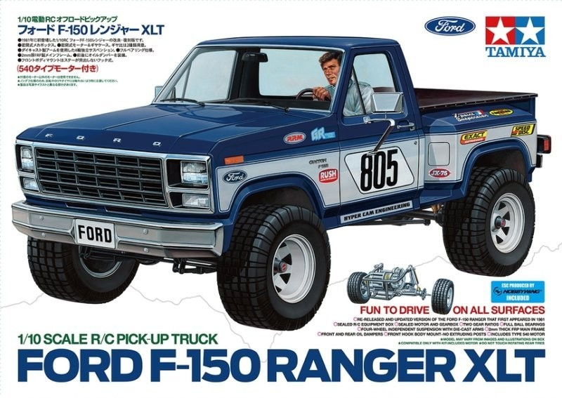FORD F150 RANGER XLT 1/10 ラジコンキット Tamiya 1/10 RC FORD RANGER F-150 Kit #58759
