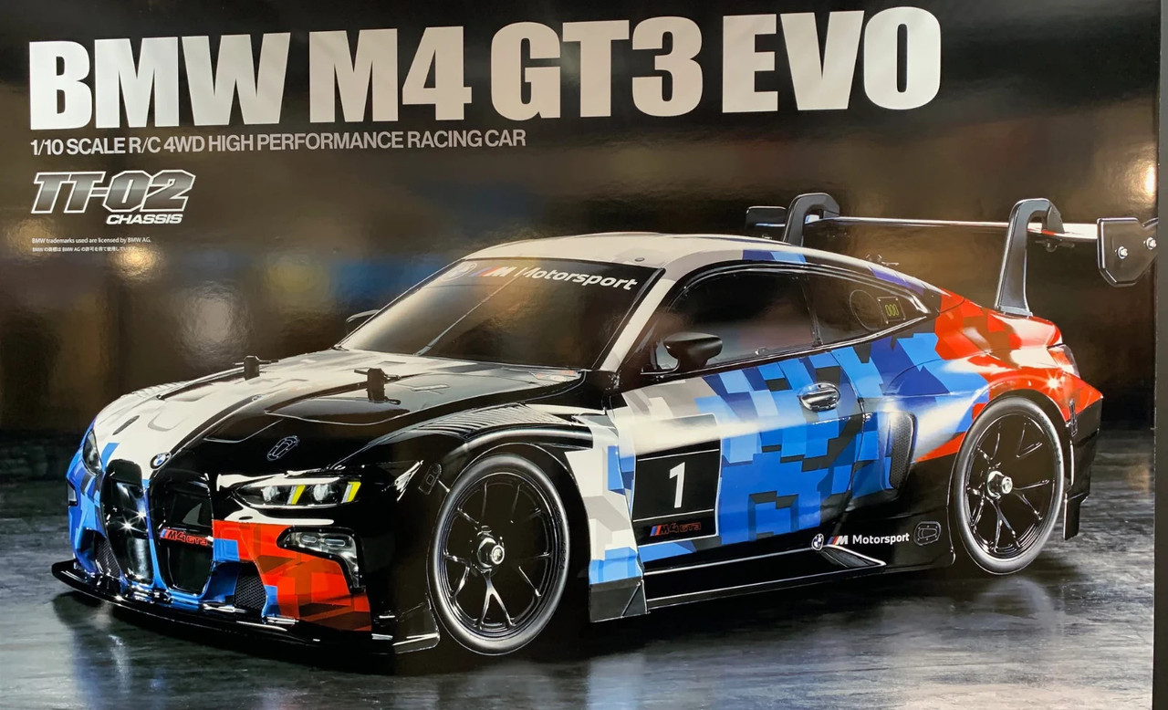 Tamiya 1/10 RC BMW M4 GT3 EVO 4WD Kit #58751