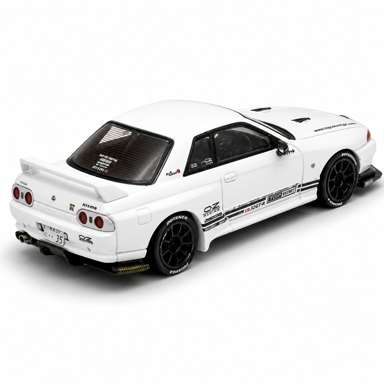 ミニGT　TOP SECRET　日産スカイライン GT-R VR32　WHITE Inno 1/64 NISSAN SKYLINE GTR VR32 Top Secret Model Car -WHITE-