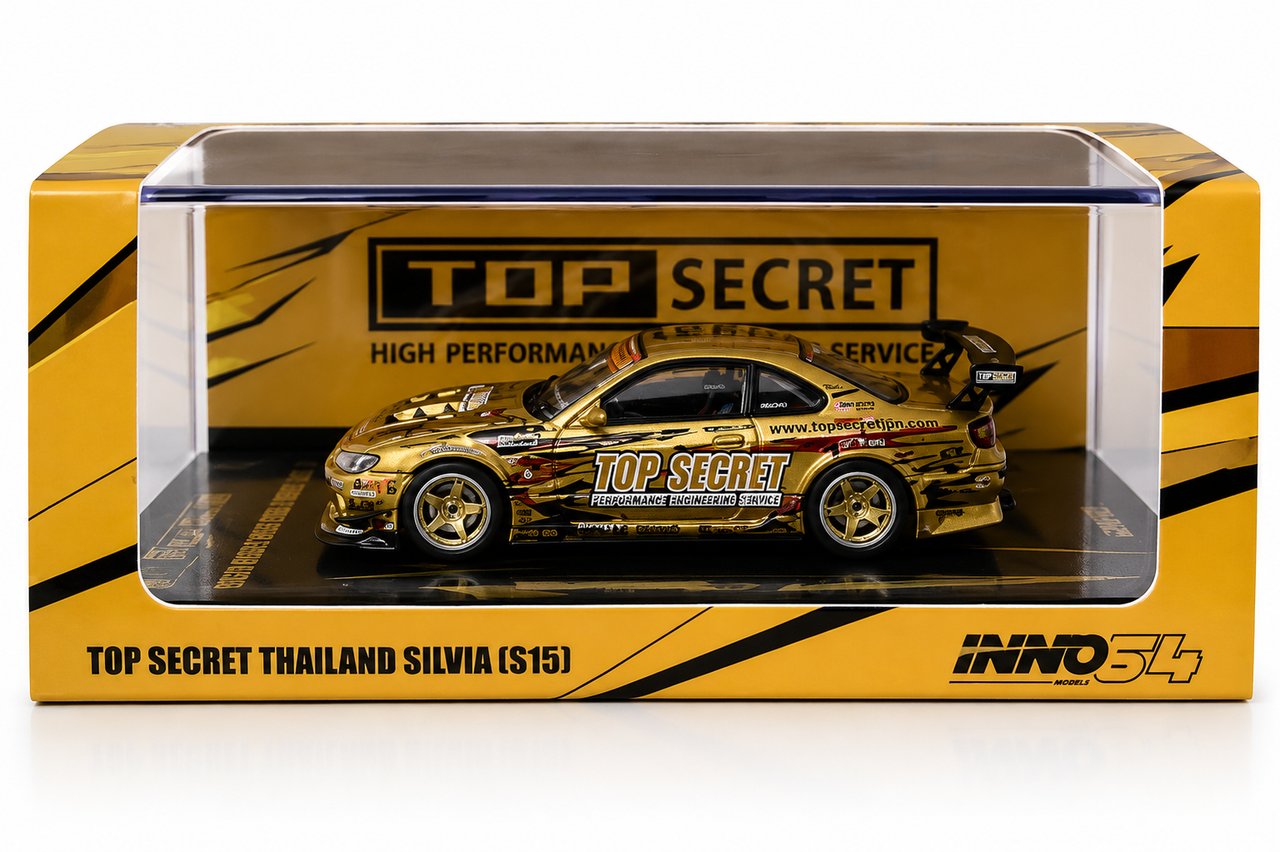 Inno 1/64 NISSAN Silvia S15 Gold D1 Grand Prix Top Secret Model