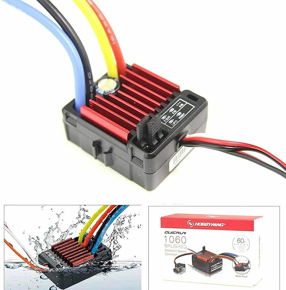 Hobbywing Quicrun WP 1060 60A Waterproof Brushed ESC 2-3S LiPo