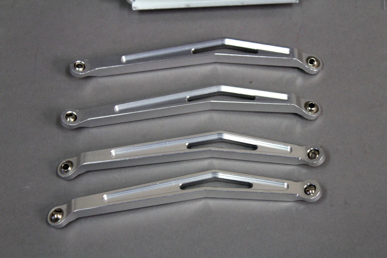 Axial Wraith Metal SKID PLATE + Front & Rear Trailing Arms -SILVER-