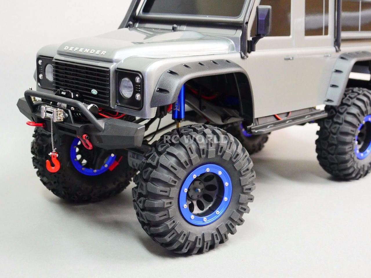 Traxxas TRX-4 Beadlock Wheels & TIres 130mm BLUE