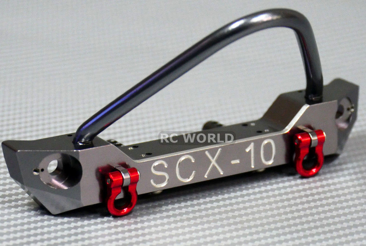 Axial SCX10 RC Truck Front BULL NOSE Metal BUMPER w/ Metal Handles