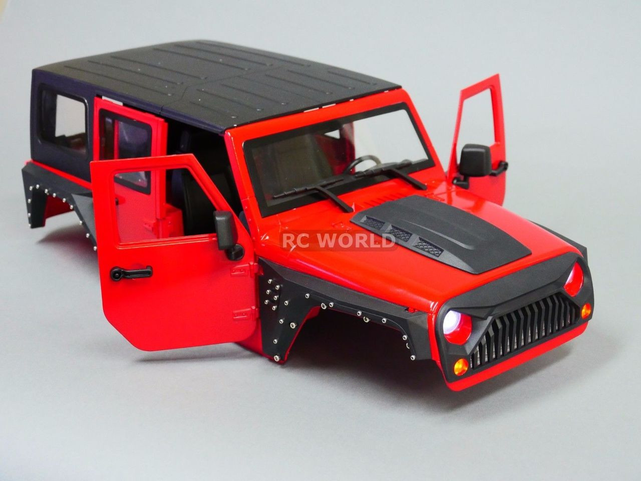 RC Scale Truck Body Shell 1/10 JEEP WRANGLER RUBICON Hard Body V 3