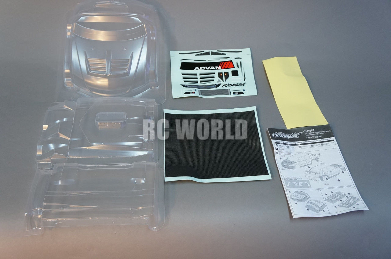 RC 1/10 Mitsubishi EVO 9 BODY KIT Voltex Aero Kit