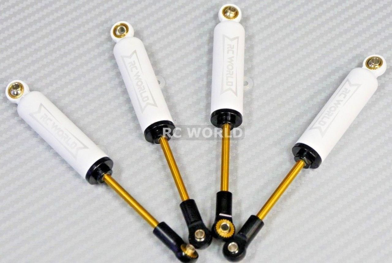 INTEGY RC Model Off-Road Shock Set For 1/10 Scale - 2 Stage Progressive Square Spring, 110mm Length (Blue)
