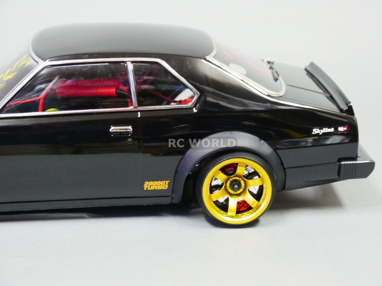 スカイライン RCカー イエロー/ブラック 1/10 Custom RC 1/10 Drift NISSAN SKYLINE HT 2000 GTR AWD DRIFT RTR W