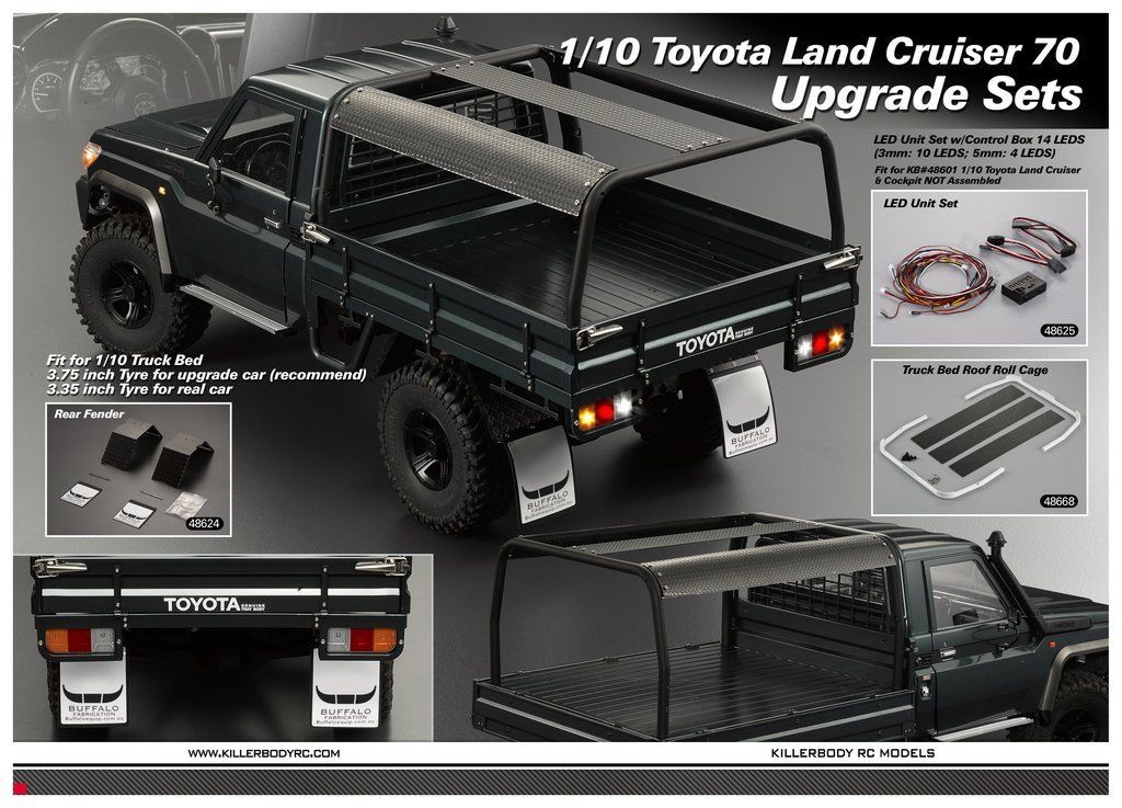 1/10 Metal TRUCK BED ROLL CAGE For Pick Up LC70 Land Cruiser #48668