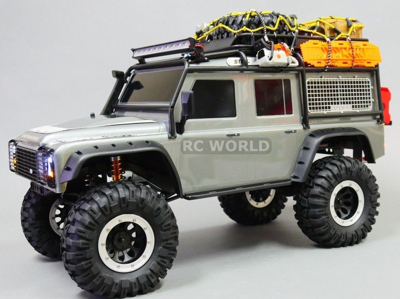 traxxas trx4 他 スケールクローラーパーツ レア物多数 For Traxxas TRX-4 Rock CRAWLER Beadlock Wheels & TIres 130mm -Set