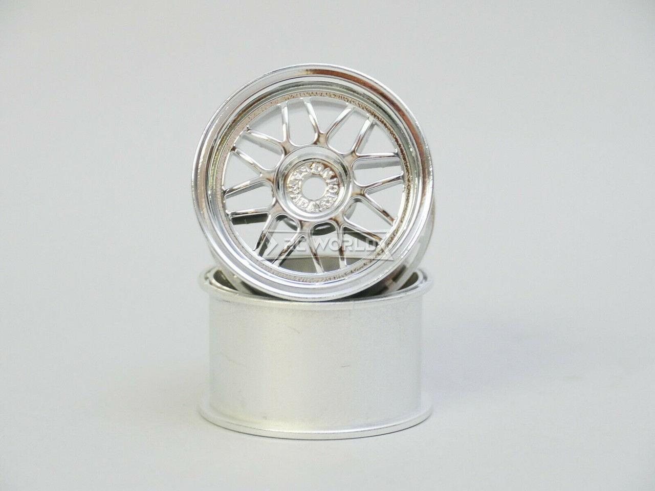 Kawada 1/12 Car Wheels MESH WIDE - CHROME -(2PCS) #TUM26C