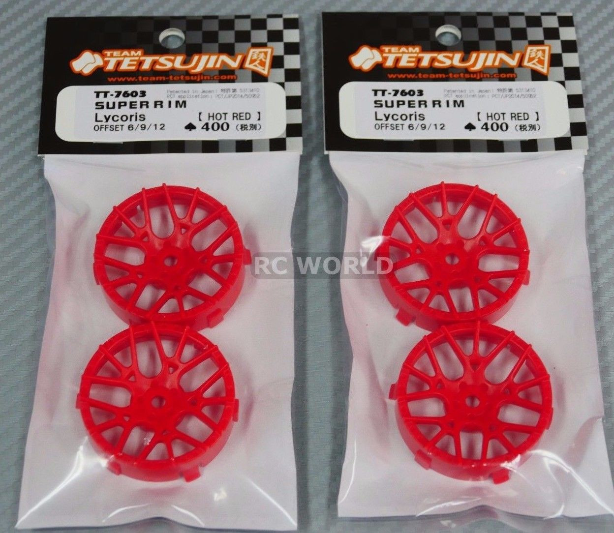 Tetsujin Wheels LYCORIS Inserts Adjustable Offset 3-6-9mm -RED- (4
