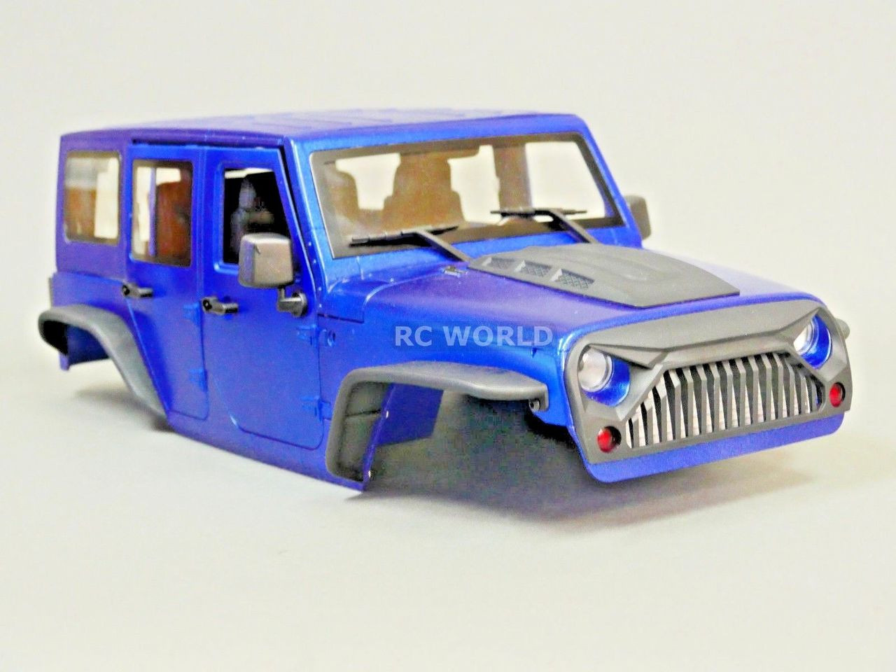 RC Scale Truck Body Shell 1/10 JEEP WRANGLER RUBICON Hard Body V2