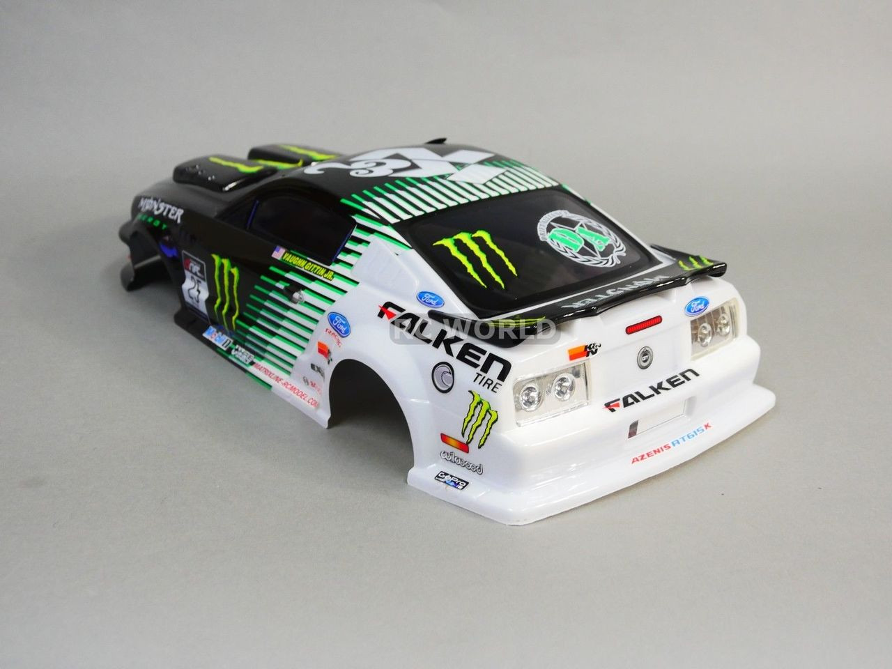 HPI RACING MONSTER ENERGY FORD ラジコン ボディ 1/10 RC Car BODY Shell FORD MUSTANG Monster Energy 190mm *FINISHED*