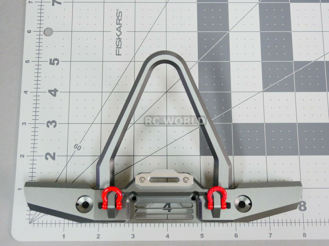 Traxxas TRX-4 DEFENDER FRONT METAL Bumper V2 BLACK + LED