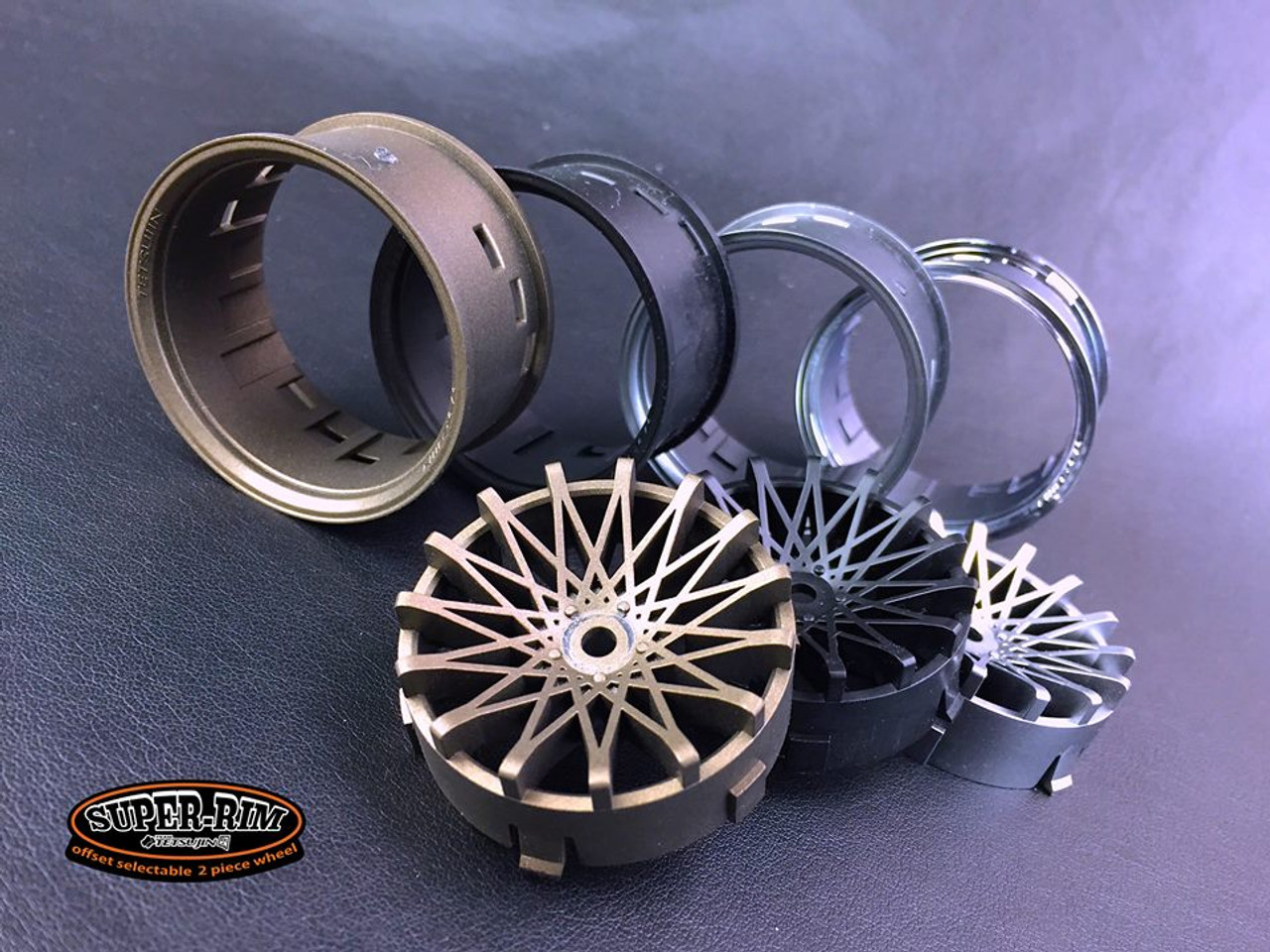 Tetsujin Rc Car Wheels Disc Adjustable Offset 3 6 9mm Jasmine Silver 4 Pcs