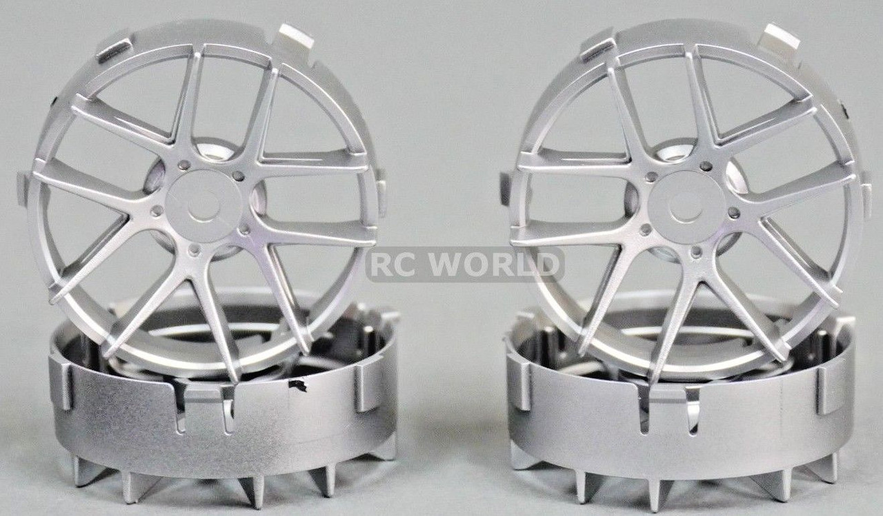 Tetsujin Rc Car Wheels Disc Adjustable Offset 3 6 9mm Jasmine Silver 4 Pcs