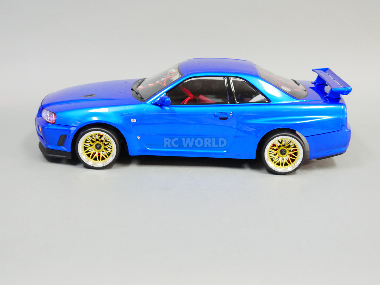 Custom RC 1/10 Drift NISSAN SKYLINE R34 AWD DRIFT Car RTR W/ LED