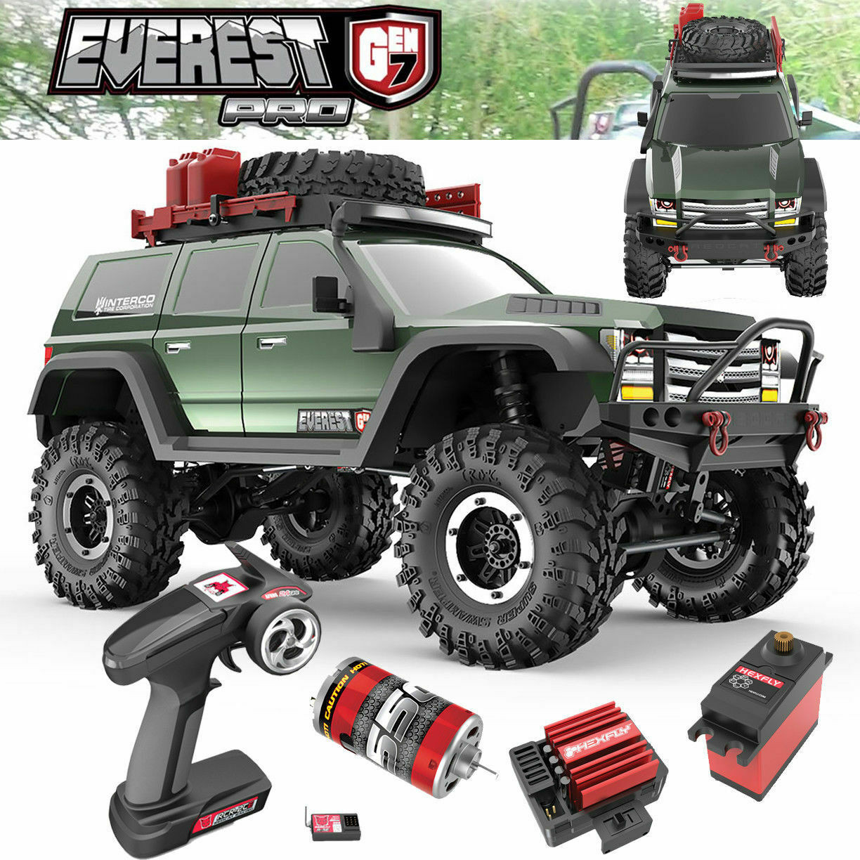 Redcat Gen7 Everest Pro 1/10 4WD Rock Crawler RTR Black