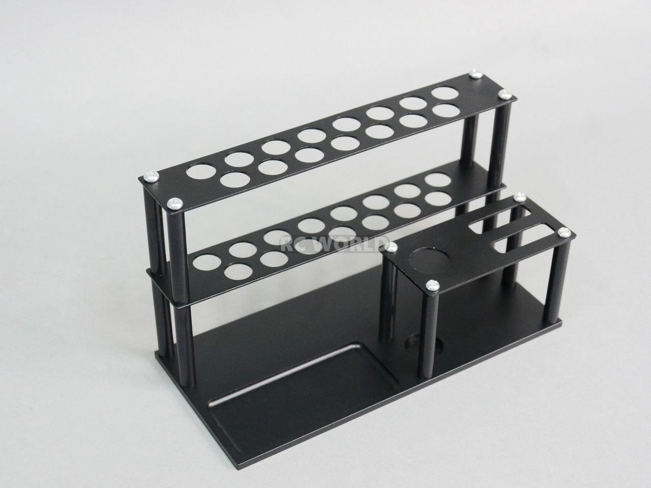 Metal TOOL HOLDER Tray Can Hold 15 + Individual Tools BLACK