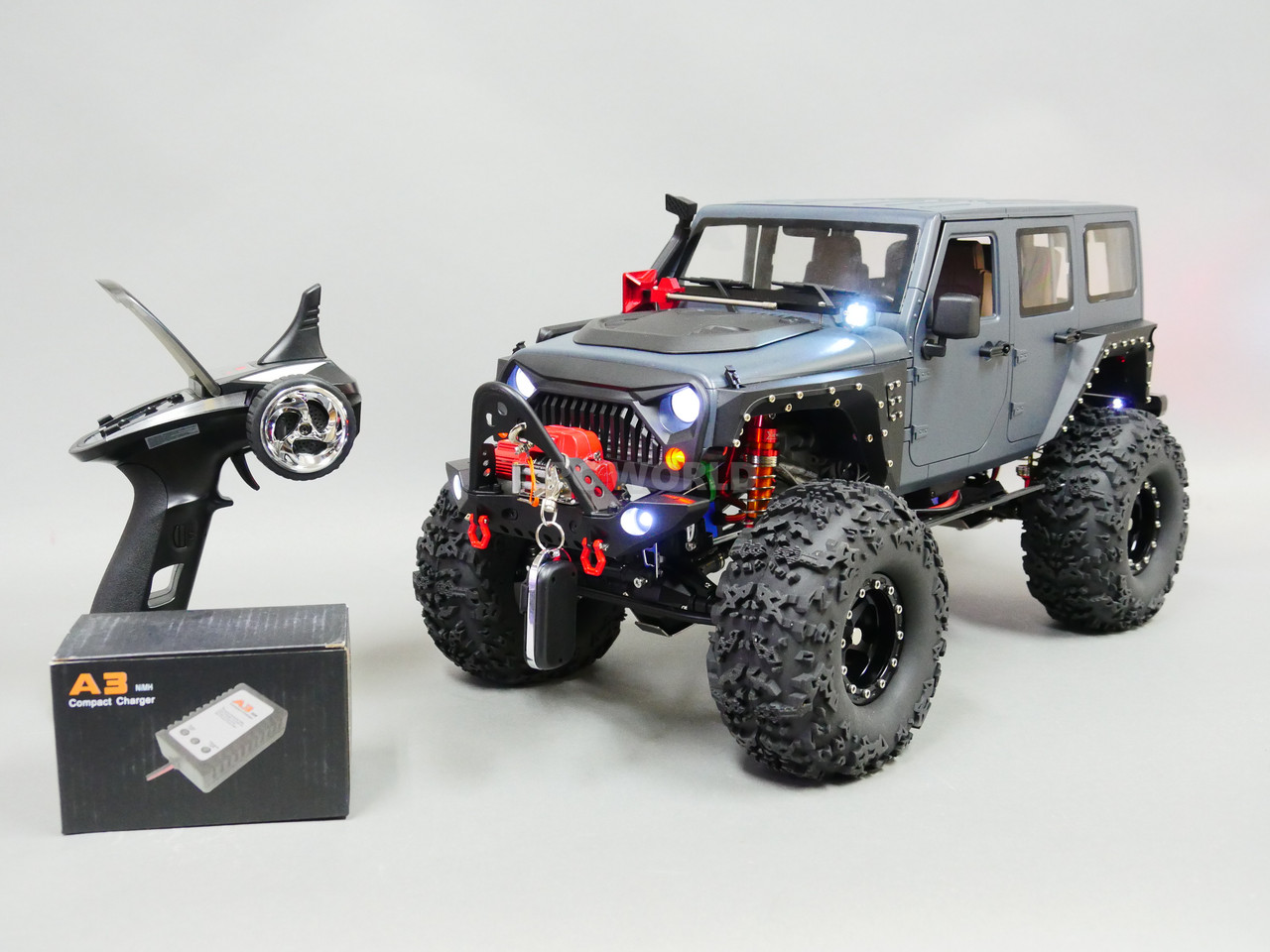 1/10 RC JEEP WRANGLER RUBICON 2-SPEED Rock Crawler 8.4V *RTR*