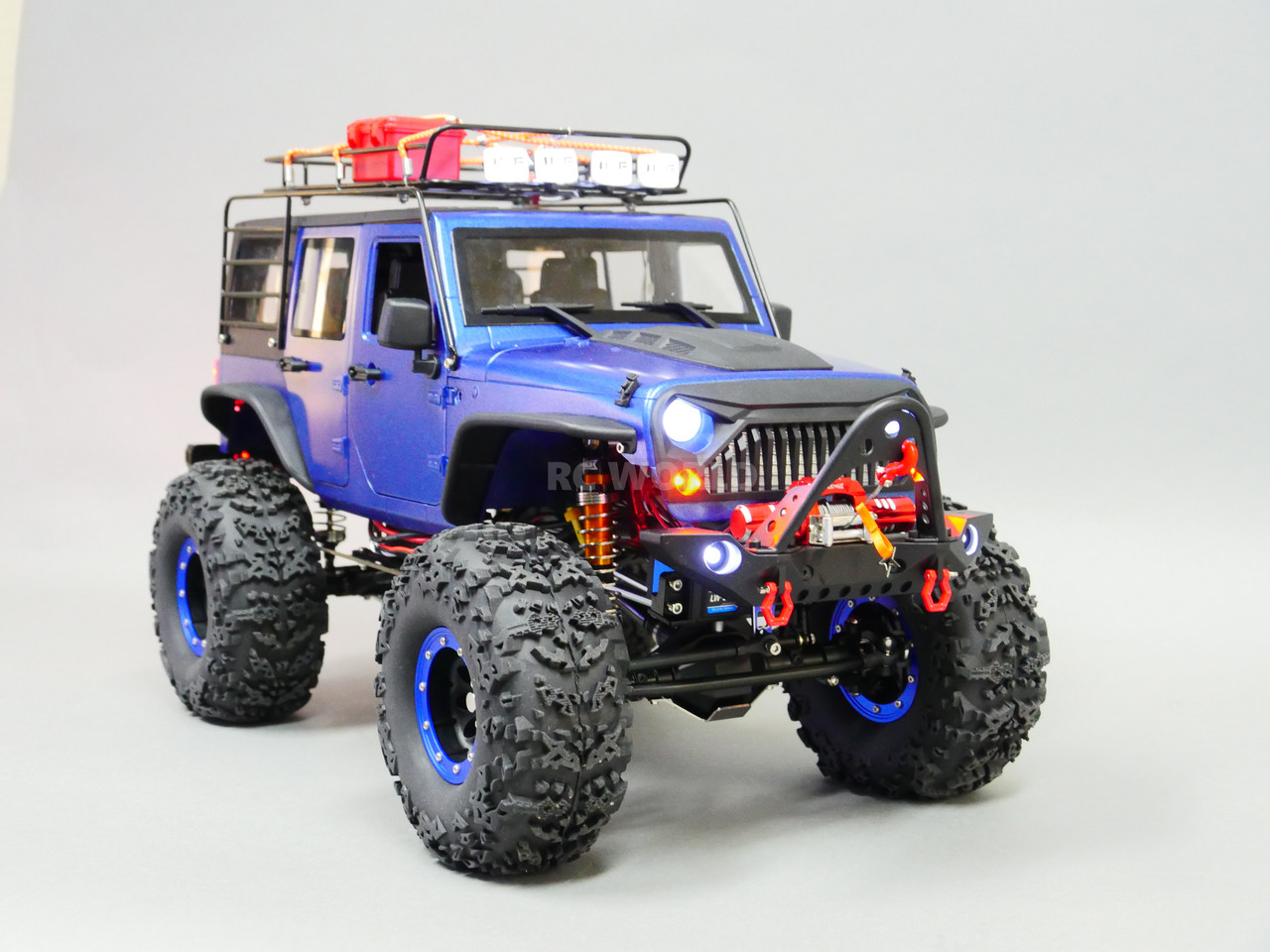 1/10 RC JEEP WRANGLER RUBICON Roof Rack 2-SPEED Rock Crawler 8.4V *RTR