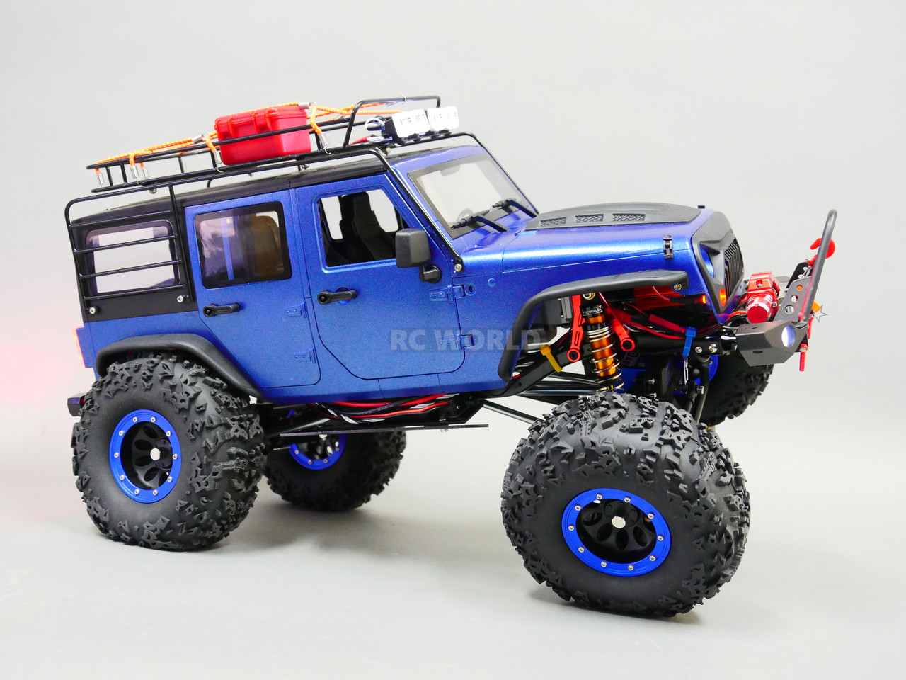 1/10 RC JEEP WRANGLER RUBICON Roof Rack 2-SPEED Rock Crawler 8.4V *RTR
