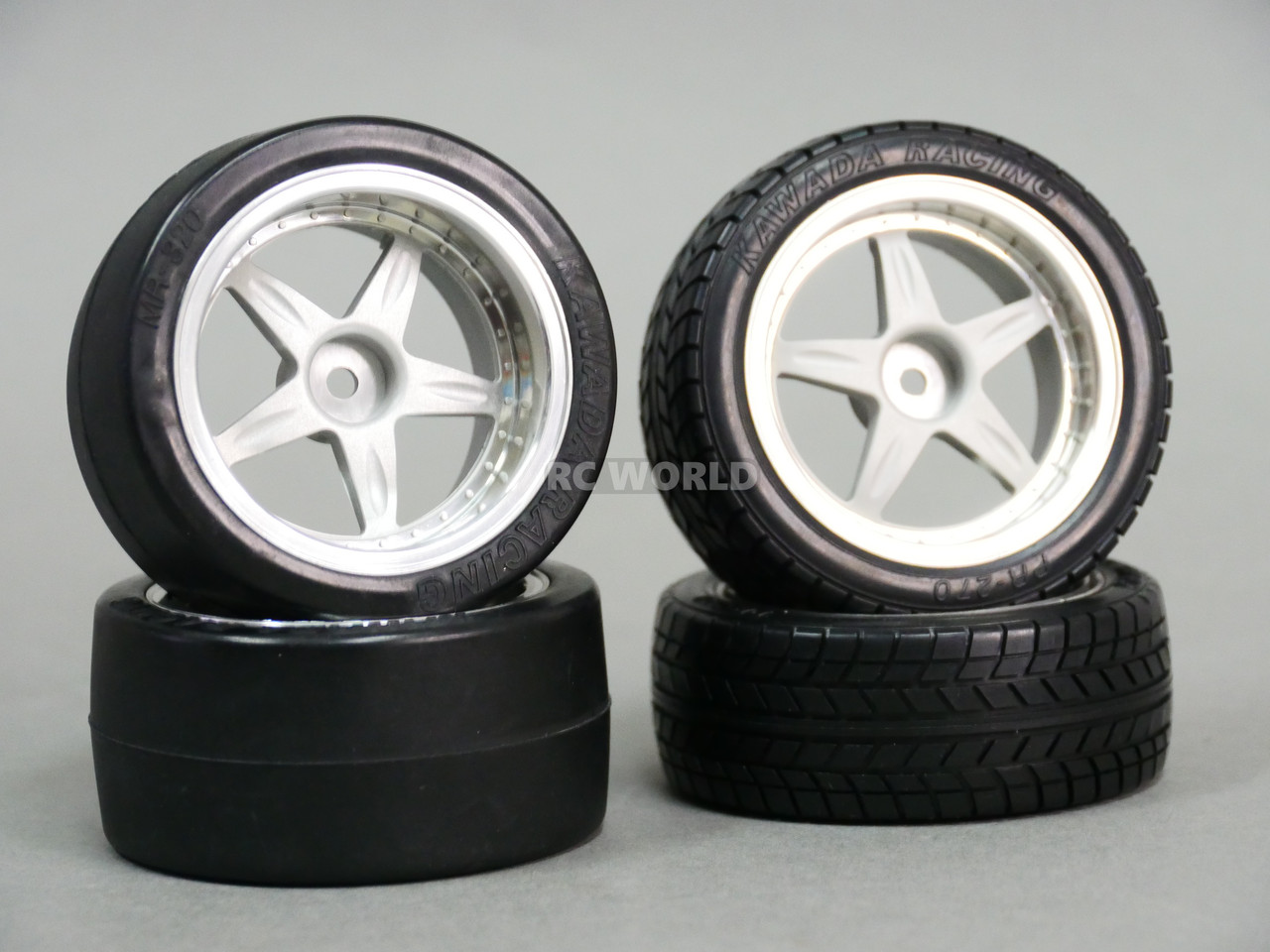 アソシRC10B7 WILLSPEED FASTFOX レア 美品 RC Car 1/10 RIMS WHEELS Package Kawada 5 STAR Plated STAGGER W/ Tires