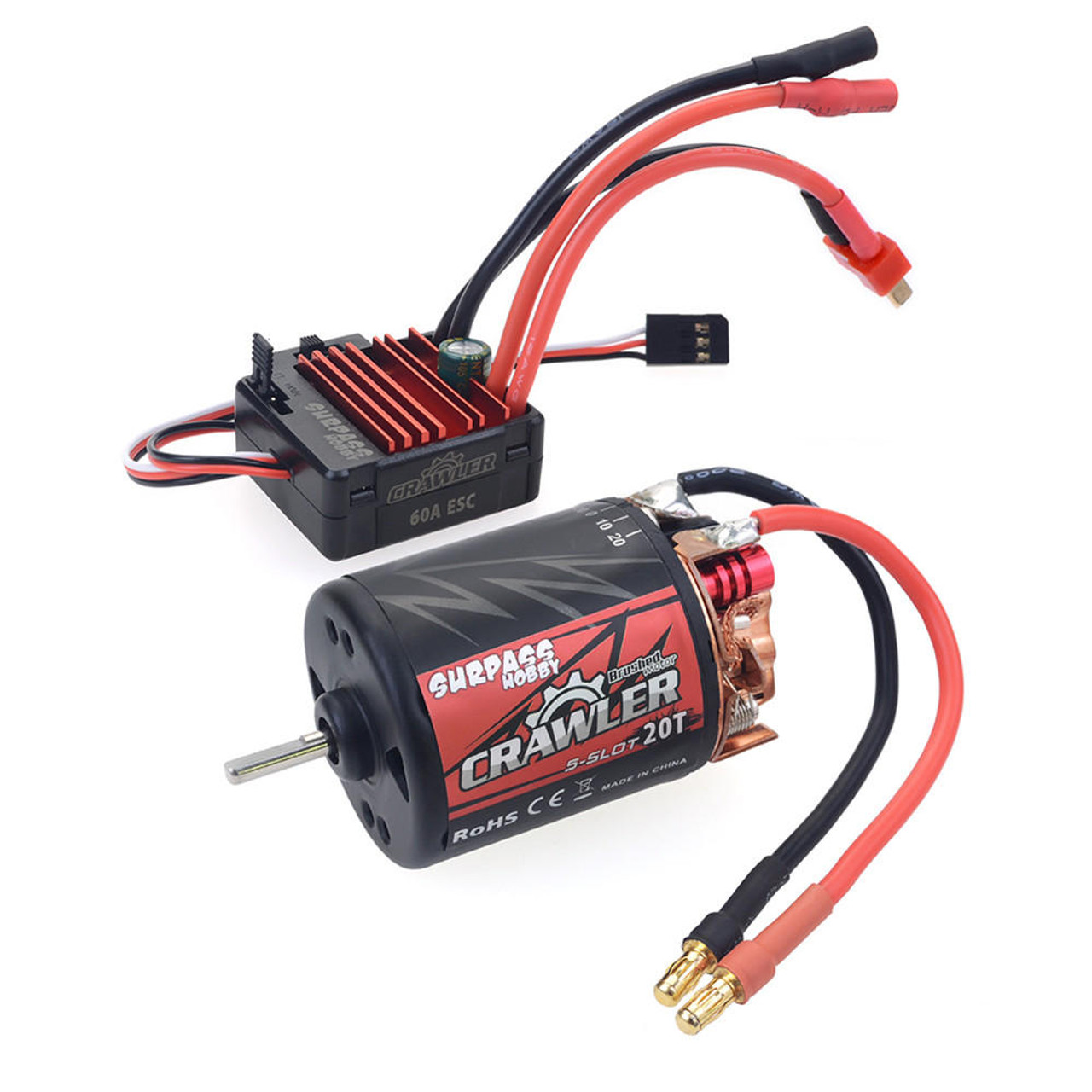 1/10 RC 540 Motor + ESC Package Waterproof 60A For Trucks 13T 5 Pole