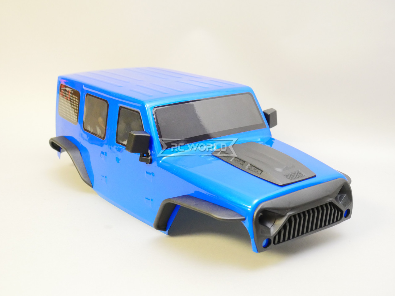1/10 Jeep Wrangler Body Shell 4 Door Hard Top 313mm BLUE