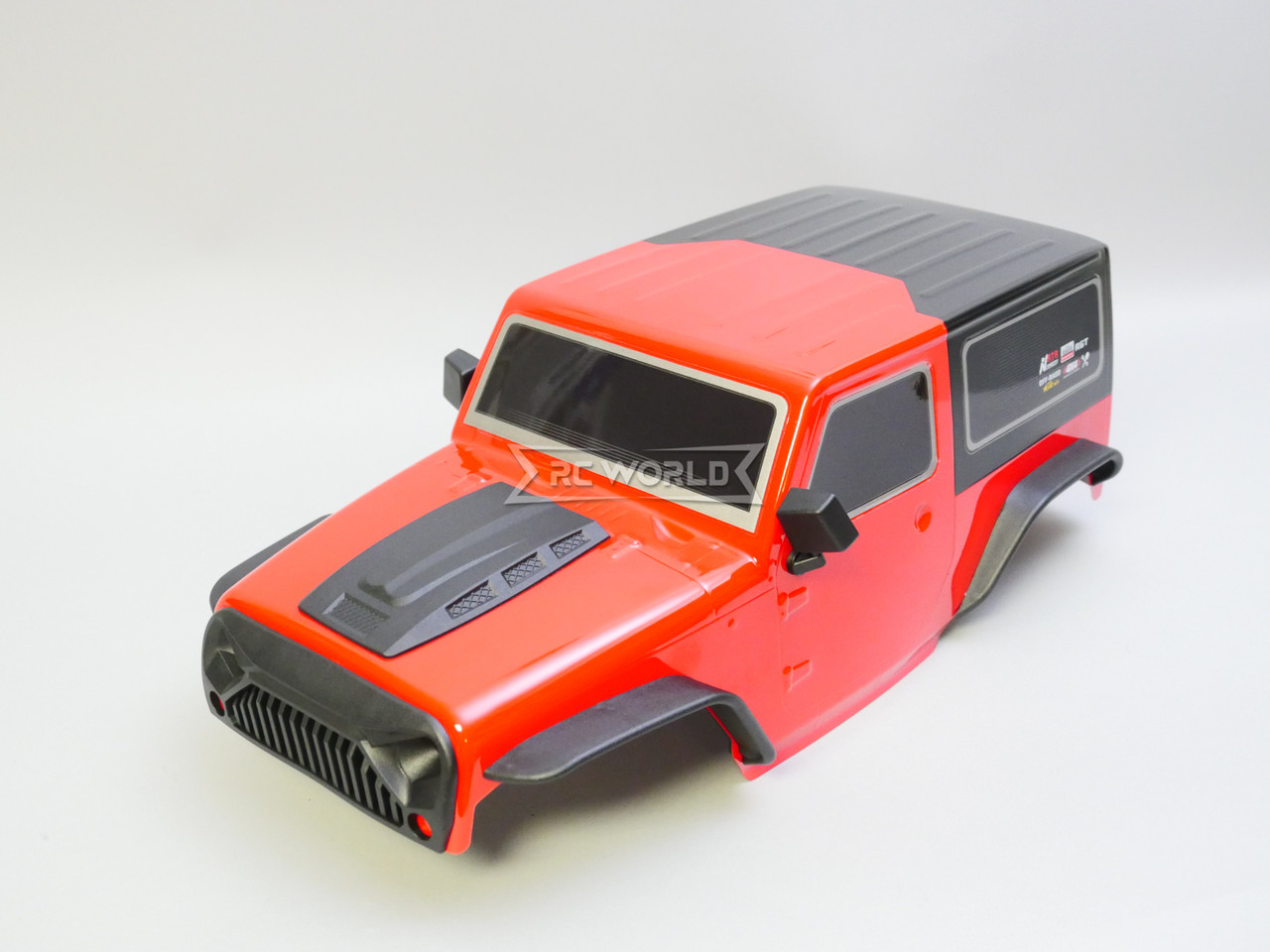 1/10 Jeep Wrangler Body Shell 2 Door Hard Top 285mm Red