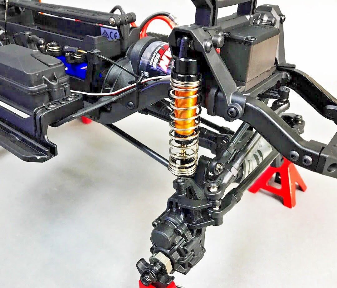 Traxxas TRX4 Metal SUSPENSION SHOCKS Big Bore Silver