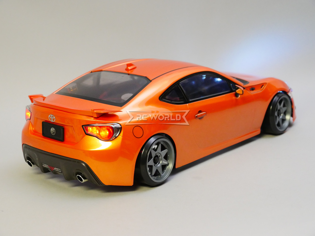 1/10 RC Body Shell Toyota 86 BRZ w/ Light Buckets ORANGE -Finished-