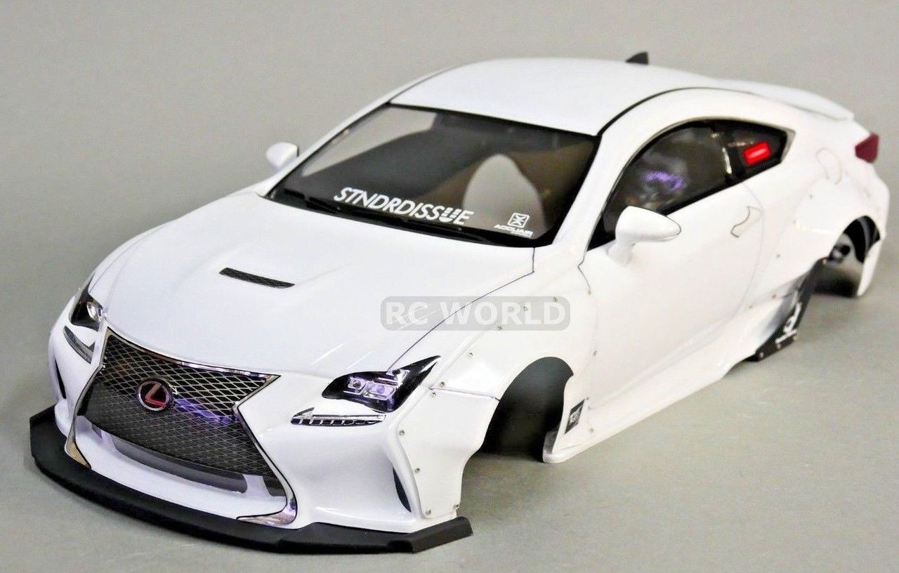 1/10 RC Car Body Shell LEXUS RCF W/ Wide Body Kit -CLEAR-