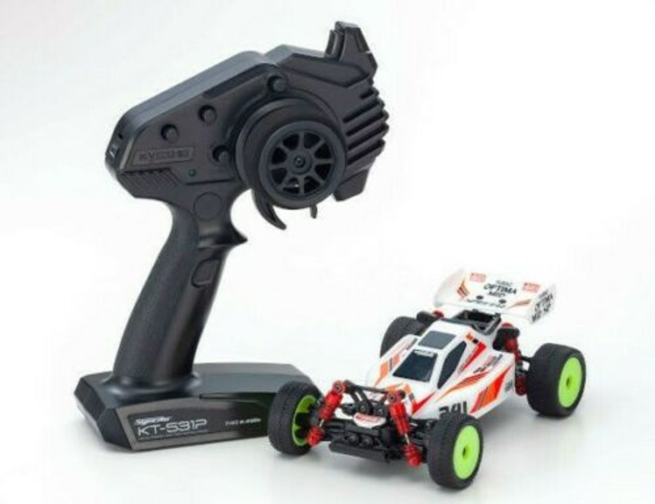 Kyosho RC Mini Z BUGGY Optima Mid Turbo 4WD -RTR- WHITE 32092W