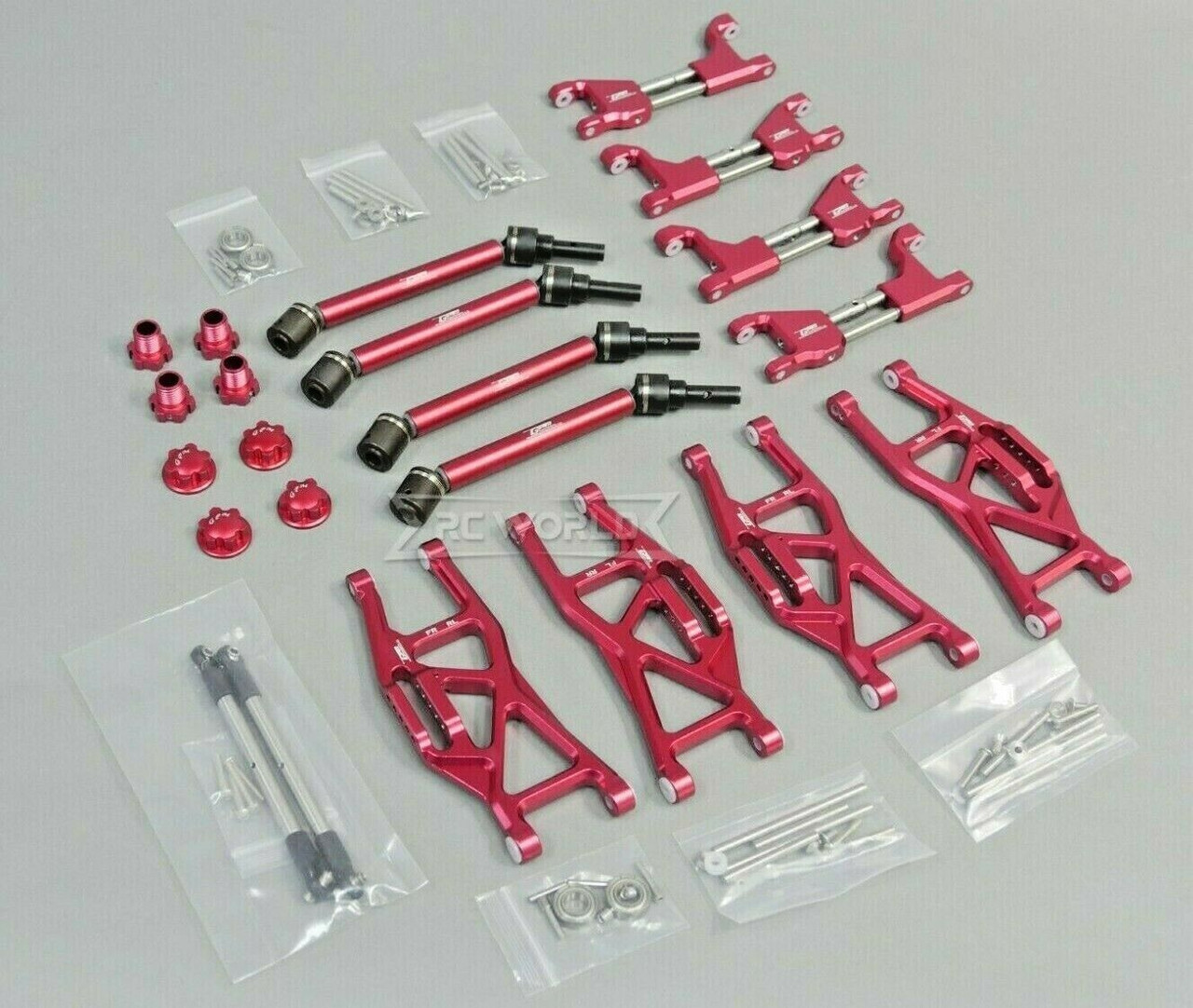 GPM For Traxxas Maxx 4S Wide Suspension & Drive Shaft Kit #TXMS100 RED