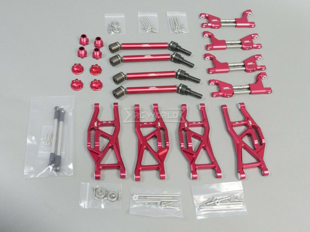 GPM For Traxxas Maxx 4S Wide Suspension & Drive Shaft Kit #TXMS100 RED