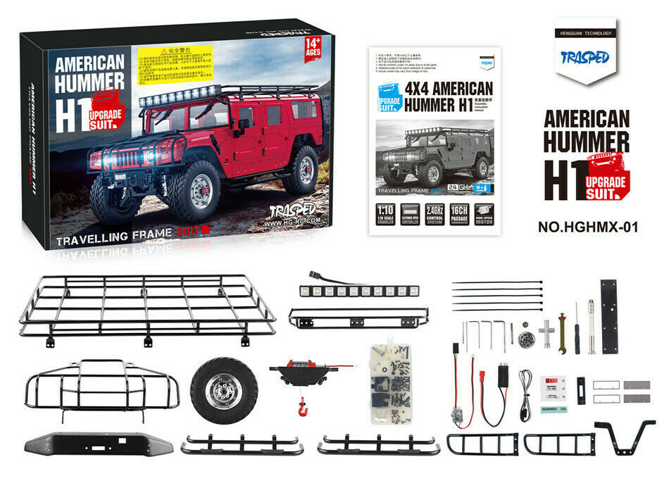 RC 1/10 HUMMER H1 4X4 SAFARI PACKAGE Truck Full Option 2-Speed +