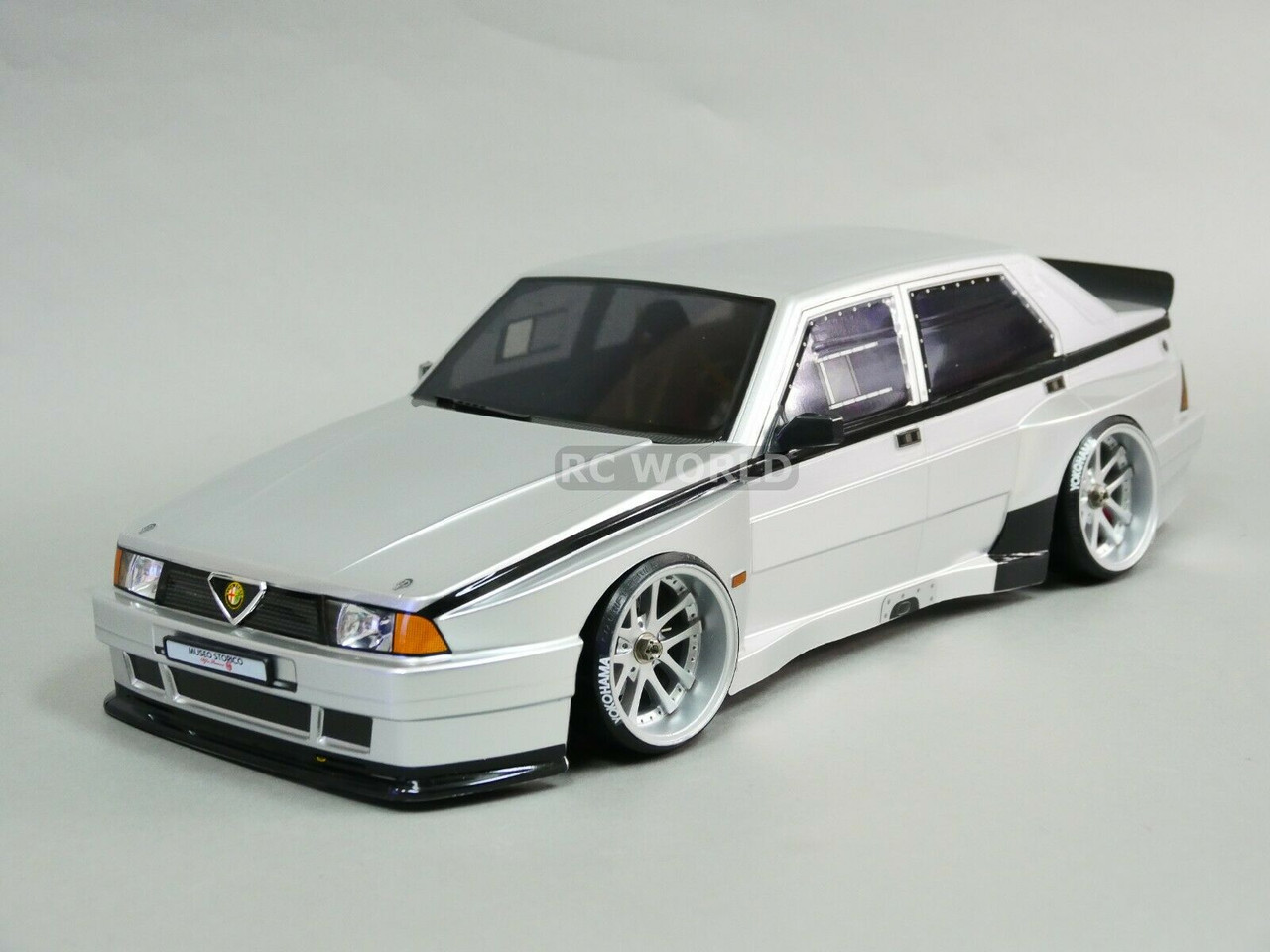 ナイジェル　ラジコン　ボディ　1/10 アルファロメオ　4C 1/10 RC Car BODY Shell ALFA ROMEO 75 TURBO EVO 190mm BLUE *FINISHED* #