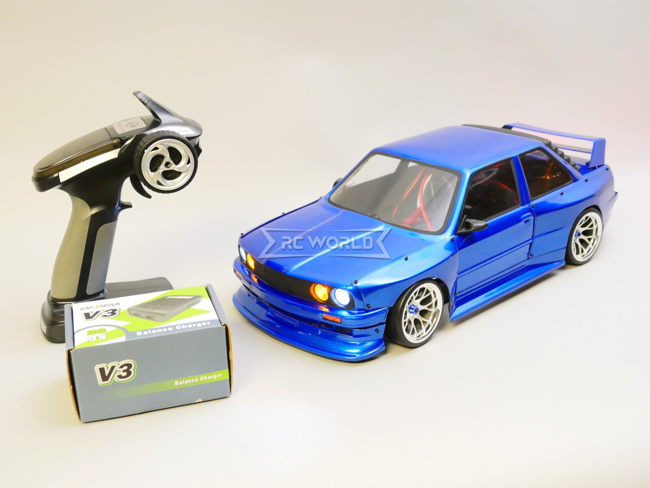 10分1ラジコンボディ、BMW RC 1/10 BMW E30 Wide Body Brushless RTR W/ LED -RED-