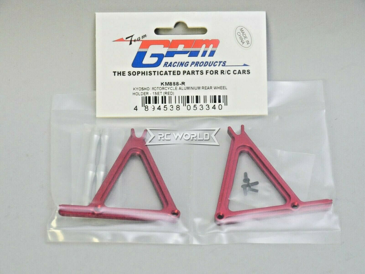 GPM Rear Wheel Stand For HOR RC Bike Aluminum #KM888 -RED-