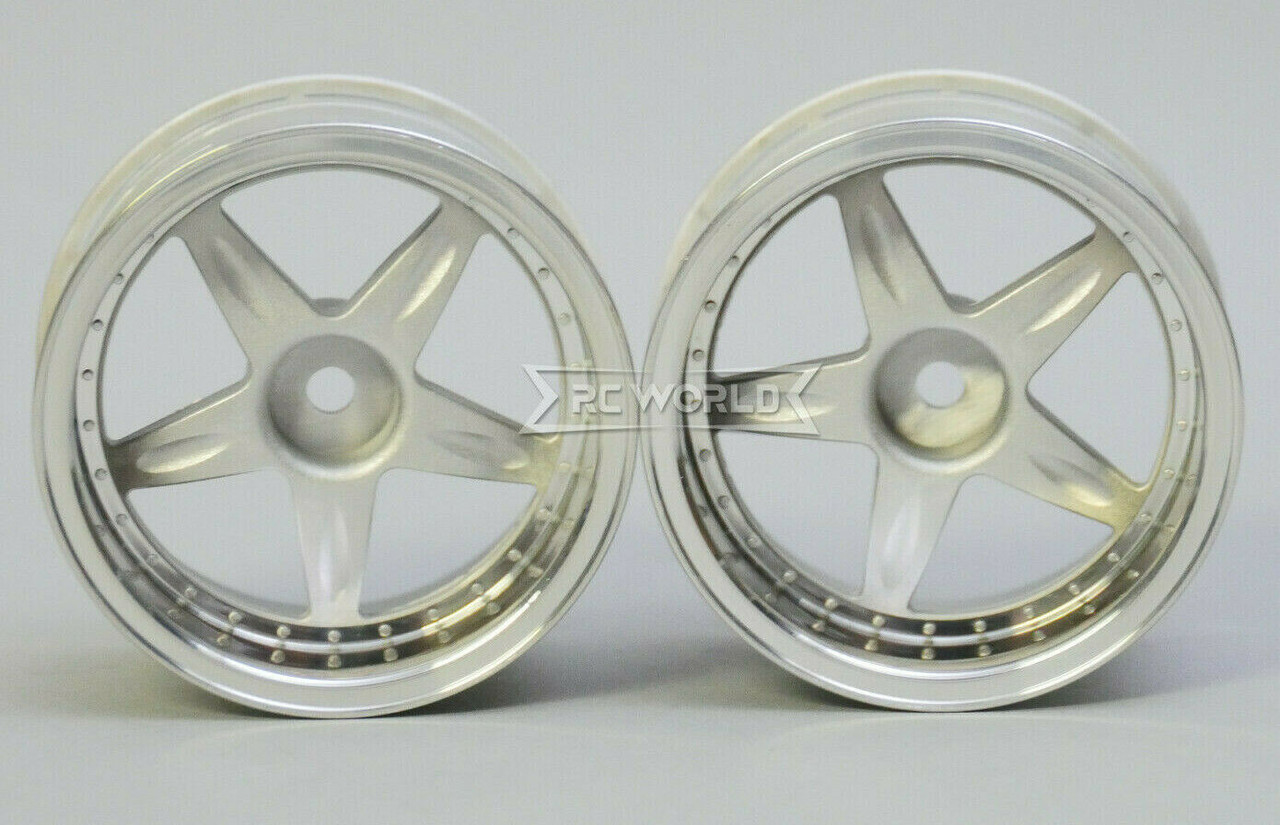 Kawada 1/10 Car Wheels 5 STAR Plated WIDE SET 32mm (2PCS) #TU36P