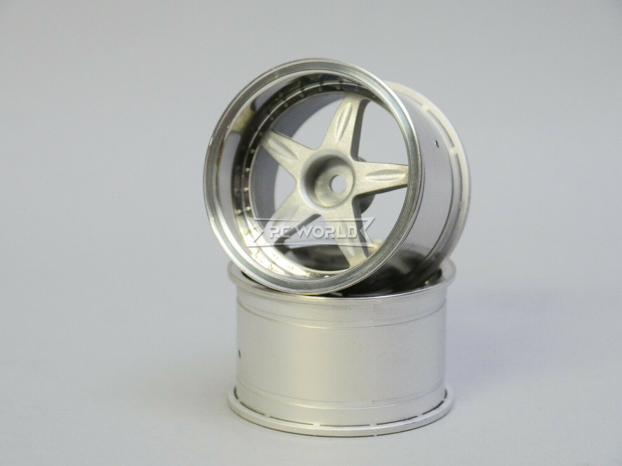 Kawada 1/10 Car Wheels 5 STAR Plated WIDE SET 32mm (2PCS) #TU36P